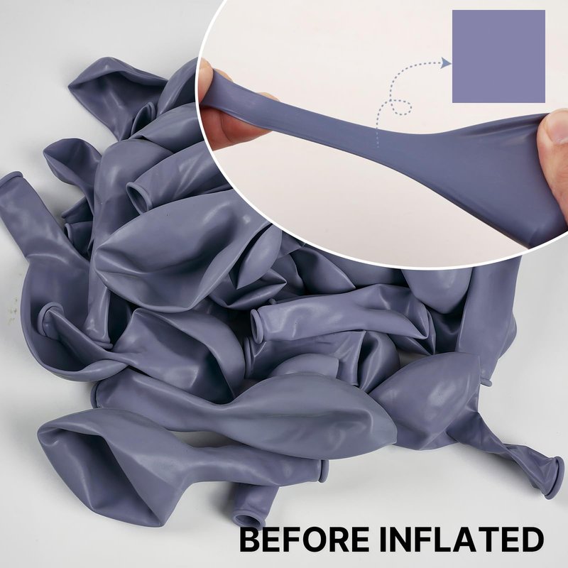 PartyWoo Dusty Blue Balloons 101pcs 12 Inch Boho Dusty Purple Muted Lavender Latex Balloons for Boy Baby Shower Anniversary Bachelorette Graduation Engagement Birthday Party Decorations Blue-F16