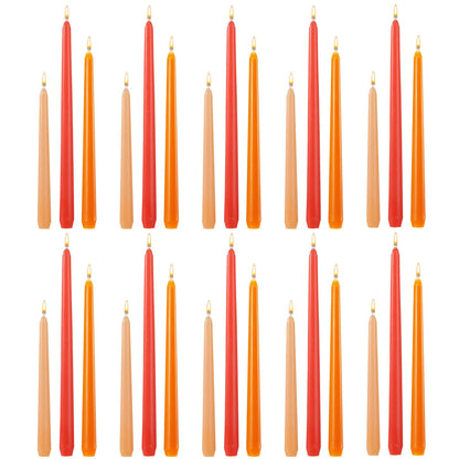 MTLEE Taper Candles 8/10/12 Multi Height Unscented Taper Candles 8 Burn Hours for Dinner Decorative Home Decoration Fall Thanksgiving Wedding Party Candlesticks(Gradient Orange,36)