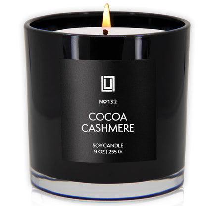 Lulu Candles | Cocoa & Cashmere | Smells Sweet and Warm | Luxury Scented Soy Jar Candle | Hand Poured in The USA | Highly Scented Long Lasting (9 Oz.)