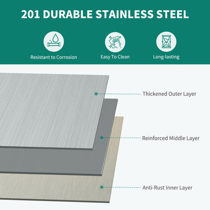 YITAHOME NSF Stainless Steel Table with Overshelves, 48" X 24" Work Table with 48" X 12" Shelf, Metal Table Prep Table for Home Kitchen Restaurant Garage Warehouse