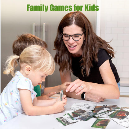 MEROCO Forest Animals Tracks Cards for Kids,Animal Tracks Matching Game Flash Cards,Homeschool Animal Games Kids Learning Educational Toys Preschool Autism Learning Materials
