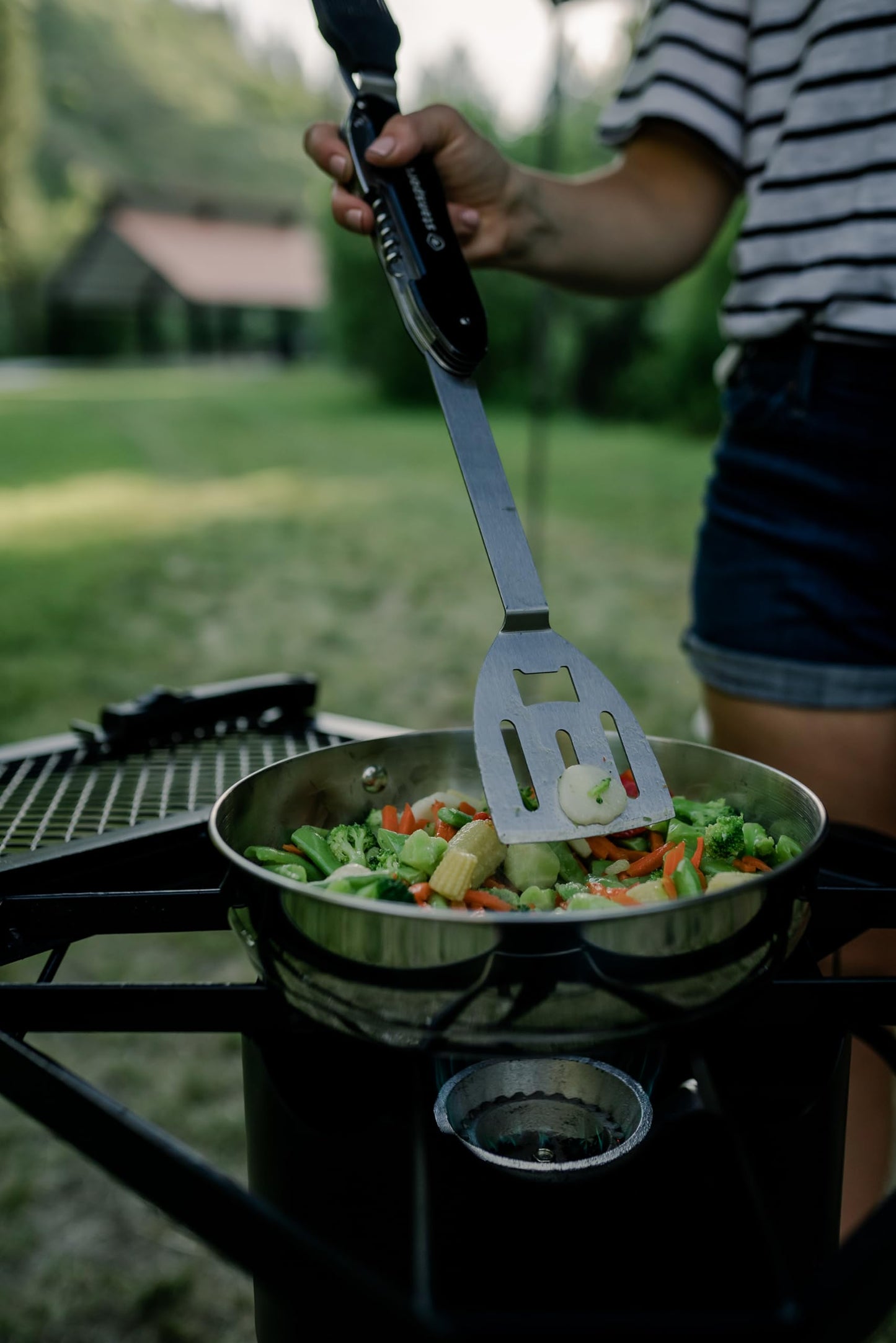 Stansport Heavy Duty - Stainless Steel Clad Cook Set (369), 7 Piece