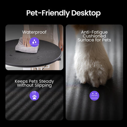 JirPet Dog Grooming Table, Elastic Comfort Surface with Pet-Friendly Design, Hydraulic Lift, Designed for Long-Term Use, Over 50,000 Lifts, 31in-45in Height Adjustable, Stable Base, Hair-Resistant