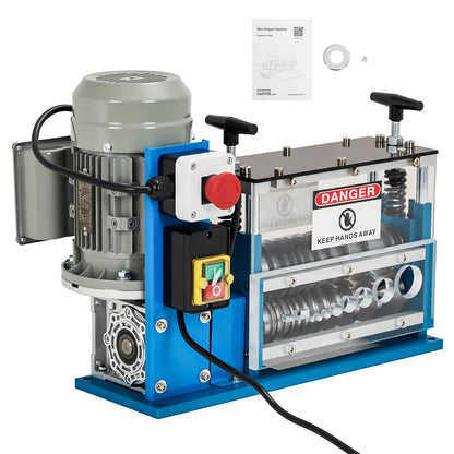 Wire Stripper Machine, 0.06" - 1.5" Automatic Wire Stripper w/98 Feet/Minute,370w 10 Channels 10 Blades with Transparent Panel for Recycling Copper