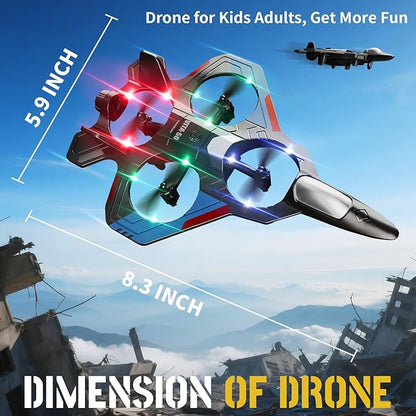 RC Planes for Kids Adults Foam Remote Control Airplane Jet Helicopter Drone Toys for Kids Adults 8-12 12-16 Remote Control Plane Airplane Toys with Led Lights 360° Flip Stunt Rotation