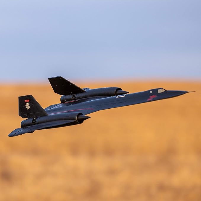 E-flite RC Airplane SR-71 Blackbird 40mm Twin EDF BNF Basic Transmitter Battery and Charger Not Included EFL02050
