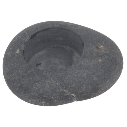 Domary Pebble Candle Holder, Handmade Decorative Stone Tealight Holder with Deep Placement Plate for Wedding Birthday Festival Home Decor