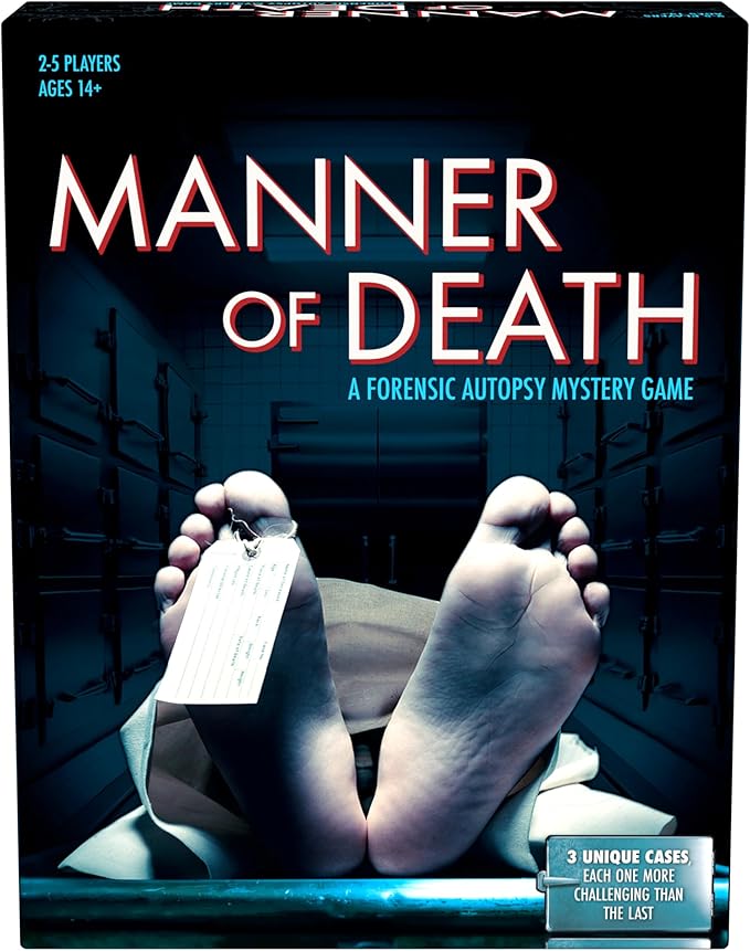 Endless Games Manner of Death | True Crime Autopsy Game | Forensic Investigation Mystery with 3 Unique Cases | 2-5 Players Ages 14+