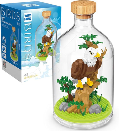 Creative Eagle Toy Building SetAdult Mini Animal Friend SetParty Favors Gift for FriendsAnimal Lover Office Home Decor Birds Building BlockNew Year Easter Birthday Gift for Family(Eagle)