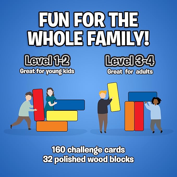 The Uzzle Stack Royale Board Game Fast &amp Fun Family Board Game for Children &amp Adults Color Block Puzzles Games for Ages 4+