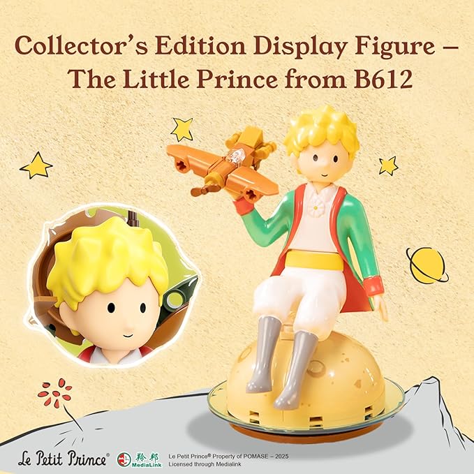 PANTASY The Little Prince – Starry Journey Building Set Vintage Mechanical Pocket Watch-Inspired Model with Gears Telescope &amp Golden Rose Collectible Display Toy with Exclusive Prince Figure
