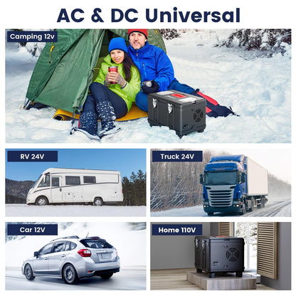 HCALORY 8KW Diesel Air Heater All-in-one 110V AC & 12V DC Support with Altitude Mode 5L Fuel Tank Portable Parking Heater Bluetooth APP Control Heating for Car Truck Boat RV Campers