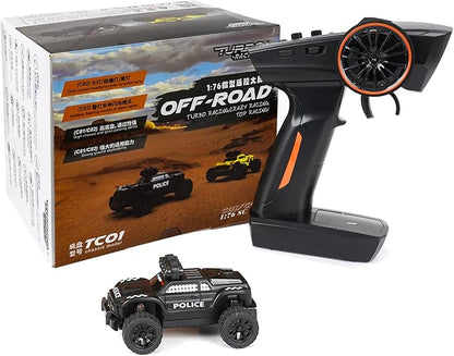 Turbo Racing 1:76 Scale RC Sport Car Table Racing 2.4GHZ Remote Control Mini Model Crawler Car with Full Proportional RTR for Adults Gift (C82)