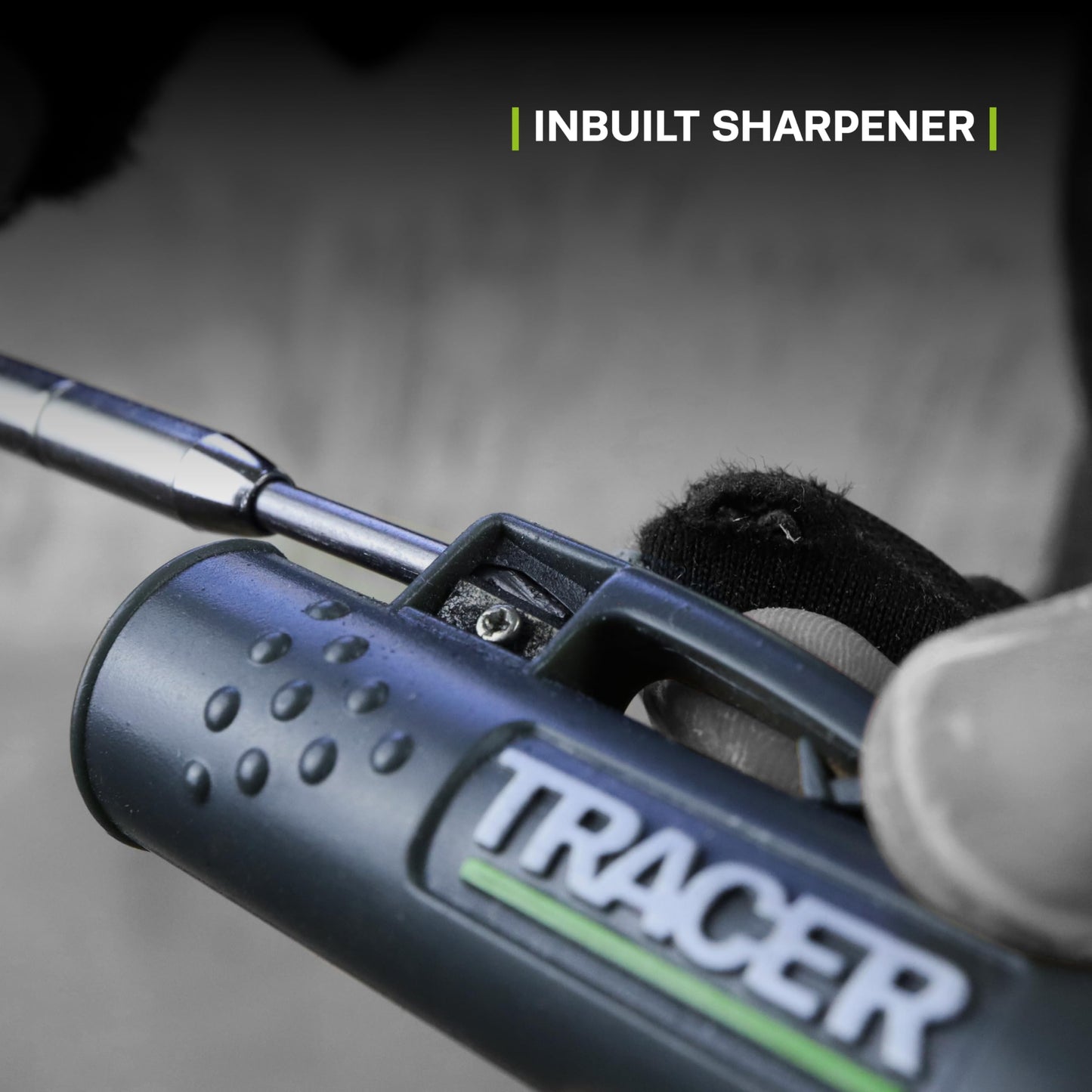 Tracer Deep Hole Construction Pencil Site Holster. Extendable 2B Carpenter Pencil with Inbuilt Carpenter Pencil Sharpener