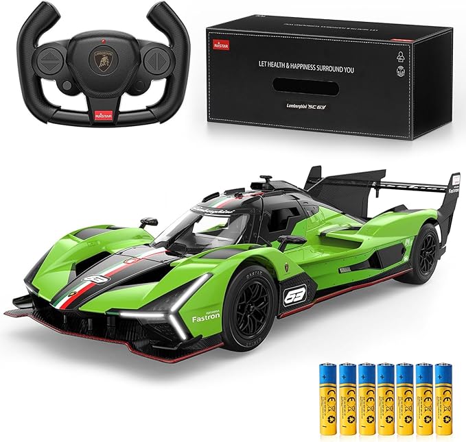 Lambo Remote Control Car Officially Licensed 1:14 Lamborghini SC63 Model Electric Sport Racing Hobby RC Cars for Boys Girls Birthday Toys for Age 6-12 Years Old