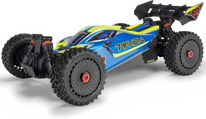 ARRMA RC Car 1/8 Typhon 4X4 RTR Brushed Buggy Blue (Battery and Charger Not Included) ARA4206V4T1