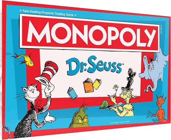 Monopoly: Dr. Seuss | Buy Sell Trade Books | Collectible Classic Monopoly Game Featuring Custom Game Board &amp Artwork | Officially-Licensed Game &amp Merchandise