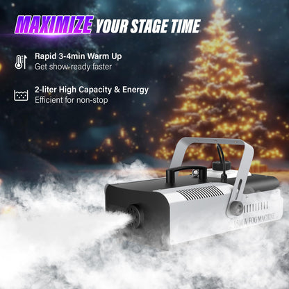 Sklydron 1500W Fog Machine - Halloween Smoke Machine with Remote & Wired Control, Maquina De Humo Para DJ with16000 CFM High Output for Haunted Houses, Stage Shows & Wedding,DJ Club,Live Concert