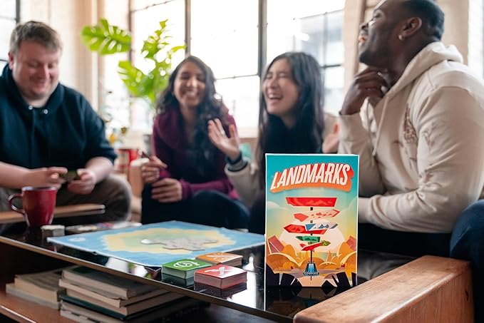 Floodgate Games Landmarks | Cooperative Board Game for Adults and Kids | Fun Game for Family Game Night | Word Association Party Game | Ages 10 and up | 2-10 Players | Average Playtime 20 Minutes