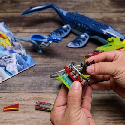 Ideas 3 in 1 Sea Dinosaur Mosasaurus Building Blocks Kit Compatible with Lego Dinosaur World Moc Mosasaurus Spinosaurus Adventure Ship STEM Toys Gift for Kids Adults Boys Age 8-12 327PCS