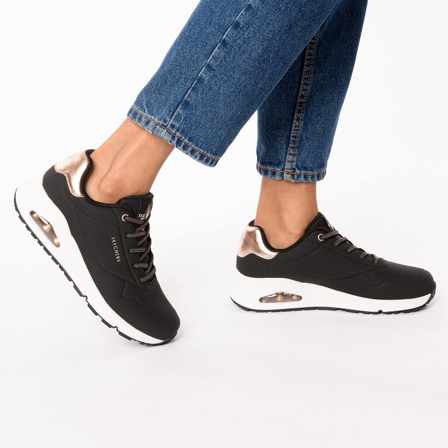 Skechers Women's Uno - Shimmer Away Slip-On Sneaker