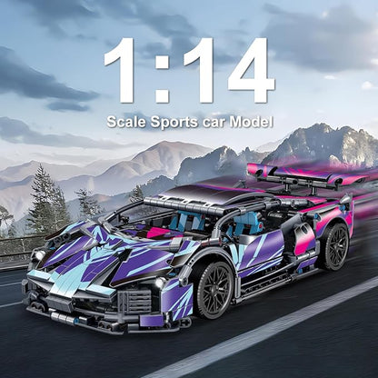 1329 Piece Sports Car Building Blocks Toys Boys or Adults Kits 1:14 Race Car Model Building Set Adult Collectible Model Cars Set to Build STEM Super Cars Sets for Boys Girls Age 6-12 8-14