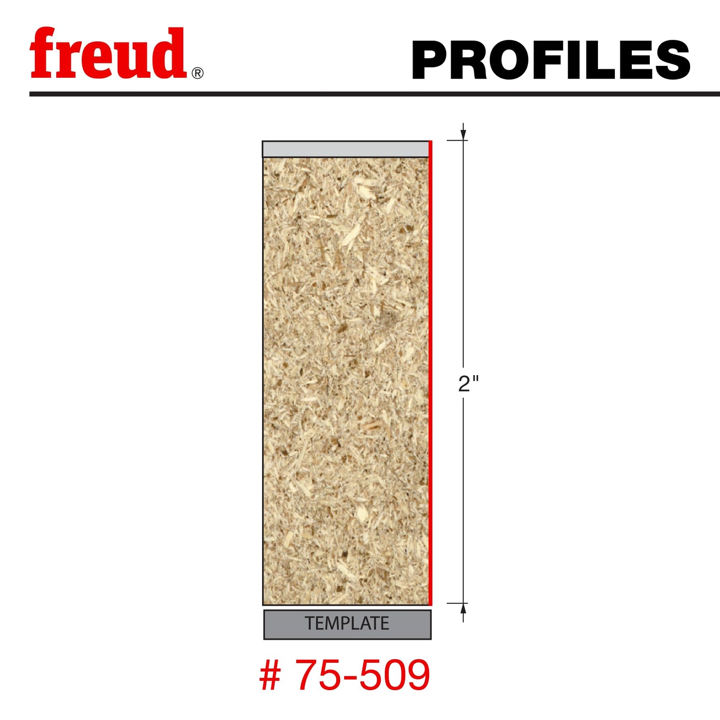 Freud 1/2" Flush Trim Upcut Spiral Router Bit with Tico Hi-Density Carbide for Maximum Performance - Ideal for Heavy Duty Trimming, 1/2" Diameter, 1/2" Shank, 2" Carbide Height, 24,000 RPM - 75-509