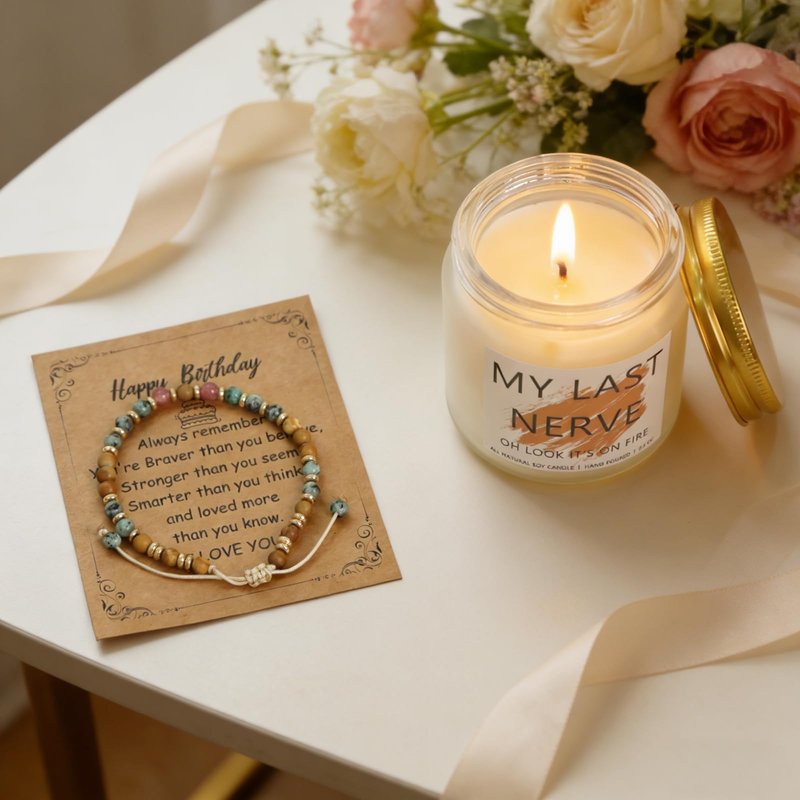 Birthday Gifts for Women, Teen Girls, Her, Unique Happy Birthday Gift Baskets for Best Friend Sister Daughter, Women Mother Gifts Box for Girls Wife Girlfriends, 10pcs Cute Daisy Gift Set(Brown)