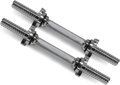 Yes4All Dumbbell Handles with Collars Standard for 1-inch Plates Weight Set (Chrome, Set of 2)