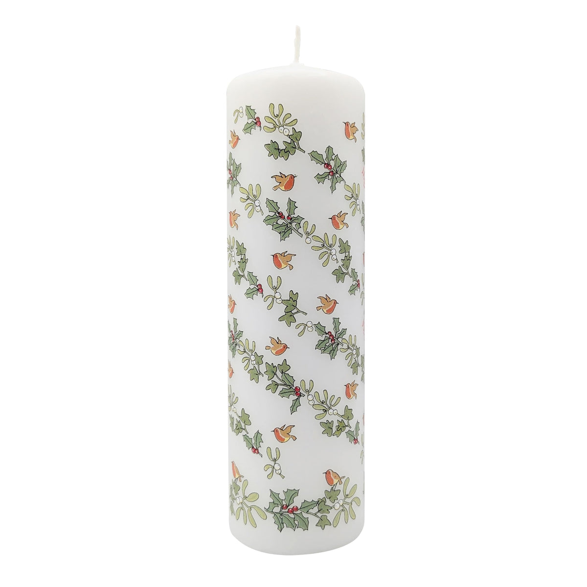 Alison Gardiner Holly and the Ivy Advent Pillar Candle – Unscented Wax Christmas Countdown, 70hr Burn, Handmade in UK – Festive Candle for Table, Mantel & Holiday Décor