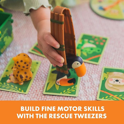 Educational Insights Jungle Rescue - Cute Preschool Board Games for Kids Toddler Fine Motor Skills Animal Matching Games for Toddlers 3-5 2-Players Boys and Girls Ages 3+