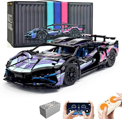 Remote Control Car Building Set 1:14 Technical Sports Racing Car Building Kit with Motors and Rechargeable Battery Toys Gift for Adults &amp Boys Age 12+ (1314 PCS)