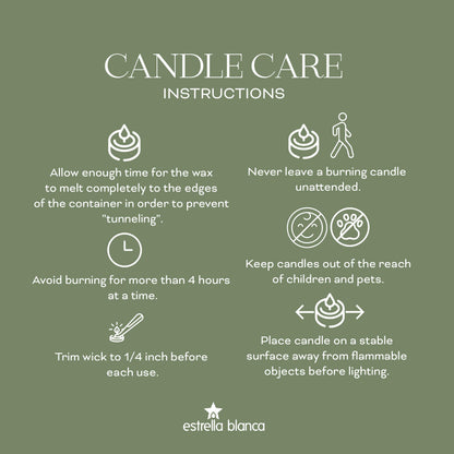 Estrella Blanca Eucalyptus Sage Scented Candles, 14.5 oz 3 Wick Candle, Large Jar, Long Lasting Burn, Fresh Herbal Aroma for Relaxation, Spa, Home Décor, Living Room, Bedroom, or Gift