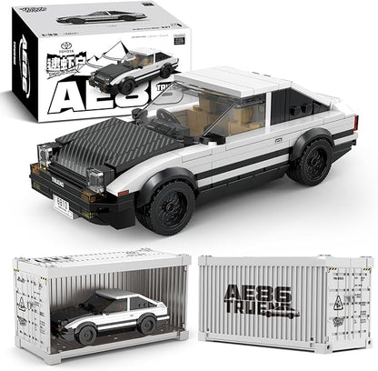 TOYOTA AE86 Trueno Building Car Sets with Display ContainerTOYOTA Officially Licensed Compatible with Speed Champions Collectible Racing Car Building Toys for Adults and Kids Boys Ages 8-16(327PCS)