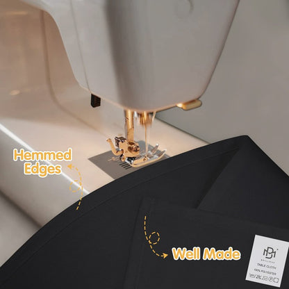 BRILLMAX 10 Pack Black Tablecloths 60 x 102 Inch for 6ft Rectangle Tables - 150 GSM Polyester Fabric, 15" Standard Drop, Water, Stain & Wrinkle Resistant Cloth Cover for Wedding Dining Buffet