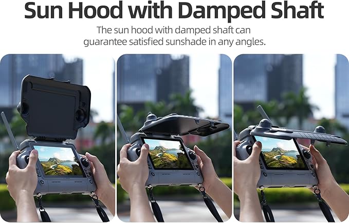 Sunshade Sunhood Screen Protective Cover Compatible for RC Plus 2 Remote Controller AccessoriesAnti-Glare Sun Hood Protector Cover with Damping Hinge for Matrice 4T/4E/400