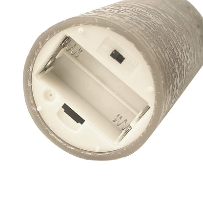 Battery Operated Flameless Candles with Remote Timer Real Wax Realistic Bright Flicker Flickering Electric Electronic LED Pillar Lights Home Wedding Party Decorations Set of 3 Rustic Texture Gray Grey