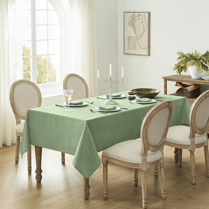 Softalker Sage Green Table Cloth Rectangle 70x52 Inch Linen Textured Outdoor Tablecloths Stain and Wrinkle Resistant Decorative Small Dining Table Cover Waterproof for Summer,Party,Birthday,Coffee