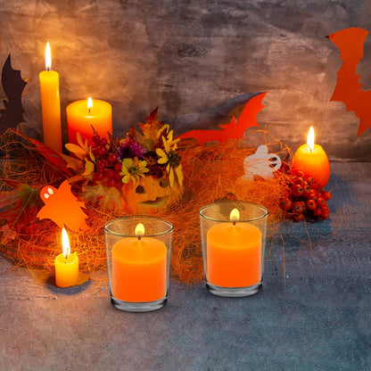 9-Pack 1.25-Inch Black Votive Candles for Halloween – Unscented Small Tealight Candle for Home Decor, Church and Special Occasions