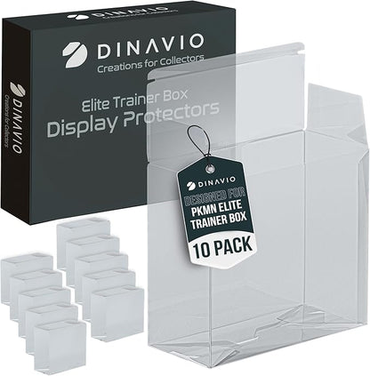 PET Plastic ETB Protector Case 10 Pack - Elite Trainer Box Protector - ETB Case Compatible with Elite Trainer Boxes (Pack of 10)