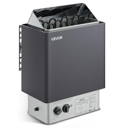 VEVOR Sauna Heater,220V Electric Sauna Stove, Steam Bath Sauna Heate 3h Timer and Adjustable Temp for Max. 176-318 Cubic Feet, Home Hotel Spa Shower Use (6KW) FCC Certification