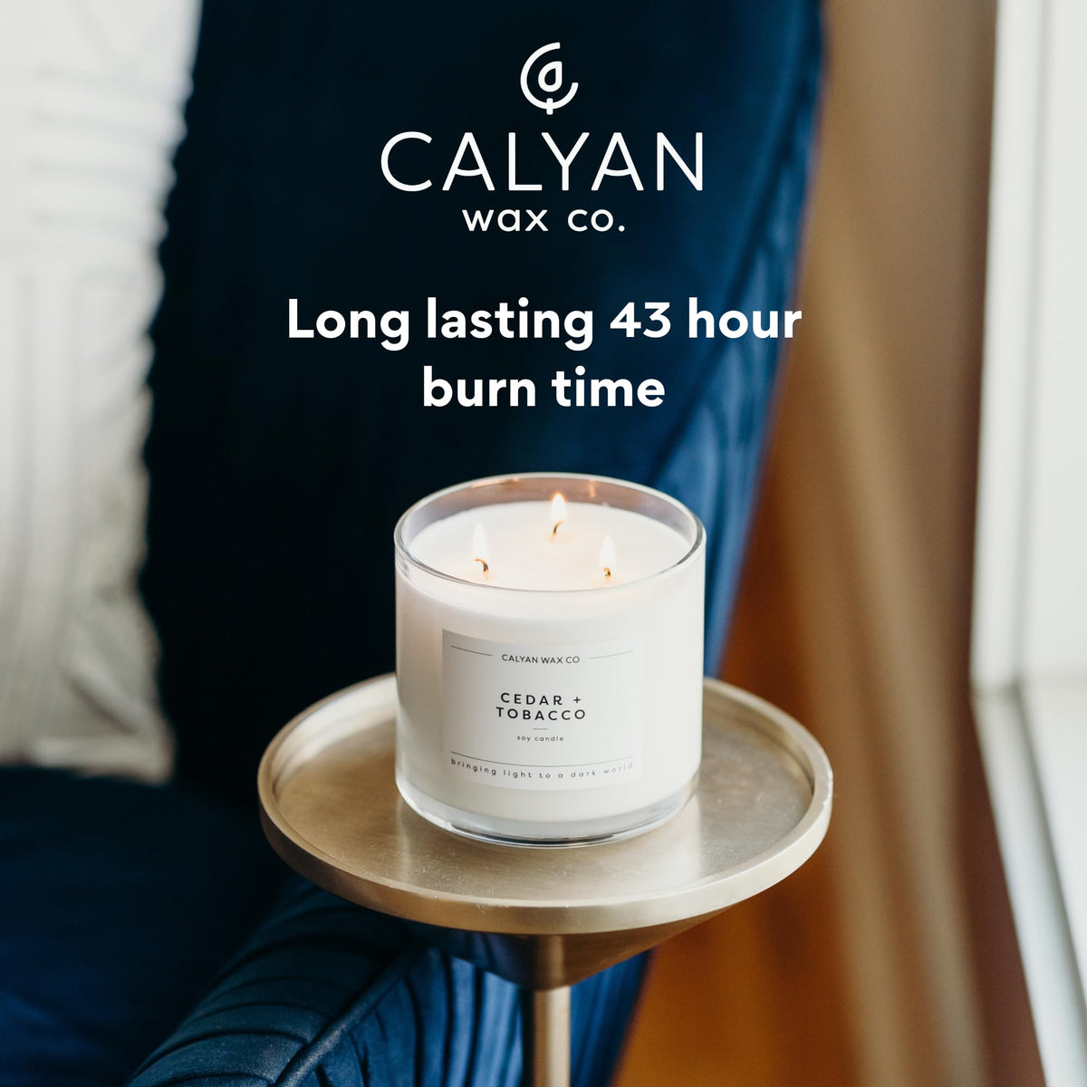 Calyan Wax Co. Apples & Maple Bourbon 3 Wick Scented Candle - 43 Hour Burn - Luxury 3 Wick Soy Candles - Clean Soy Wax Candles - Long Lasting Large Glass Jar Candle for Home - 14.9oz