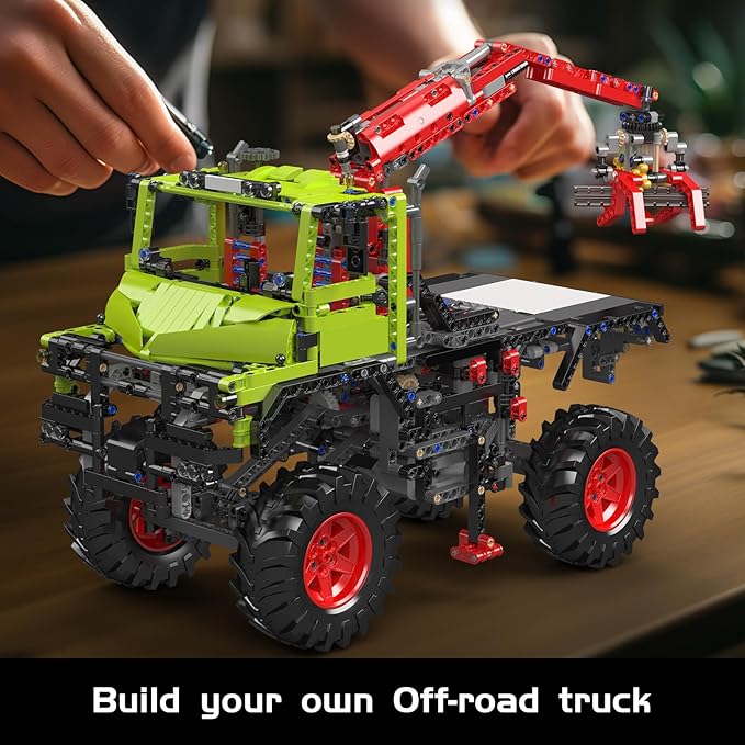Mould King 17038 Off-Road Trucks Building Kits All-Terrain 4x4 Mountain Truck Car Sets Model with Electric Motor Gift for Age 14+/Adult Collections Enthusiasts (2002+ Pieces)