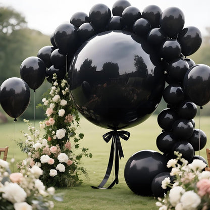 LEEZZIZZ 36 Inch Giant Balloons, 9 Pcs Jumbo Large Latex Balloons Bluk for Kid's Party Wedding Birthday Supply Decorations.