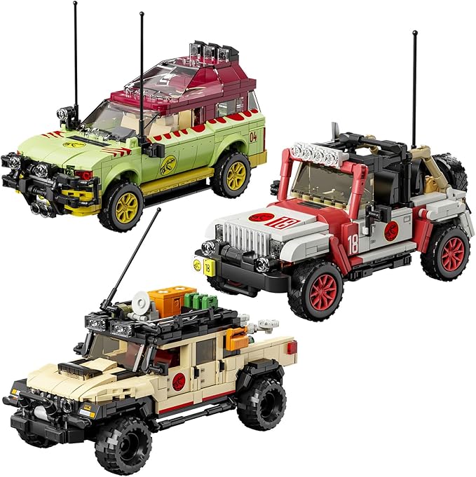 3 in 1 Classic Off-Road Vehicle Building Block Sets 1632 Pcs Off Road Cars DIY Model Kit Collectible and Display ORV Building Toys Creative Birthday Gifts for Adults Teens 14+