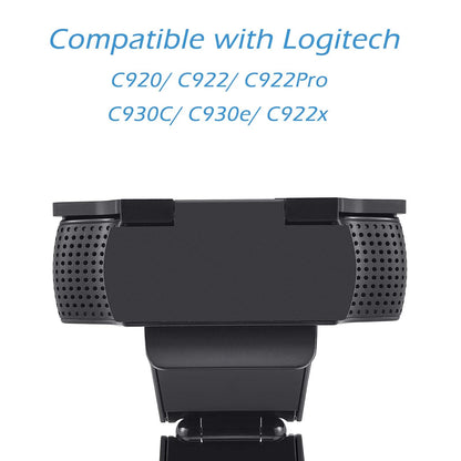 CloudValley Webcam Cover for Logitech C920/ C920x/ C922x/ C930e/ C922/ C920 HD Pro Stream Webcam, Camera Cover to Protect Lens and Security, Black