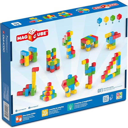 Geomag Magicube Magnetic Building Blocks for Toddlers Ages 1–5 Swiss-Made STEM Toy (24-Piece - Montessori)