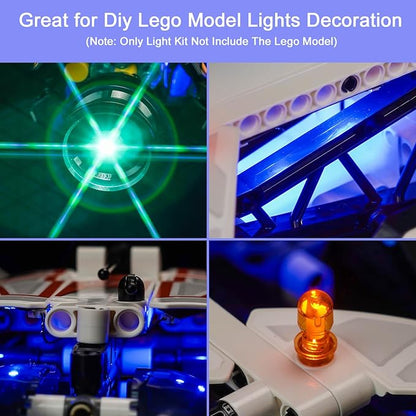 Upgraded Led Light Kit for Lego VTOL Heavy Cargo Spaceship LT81 Building Set Remote Control Version Compatible with Lego 42181 (Model Not Included)