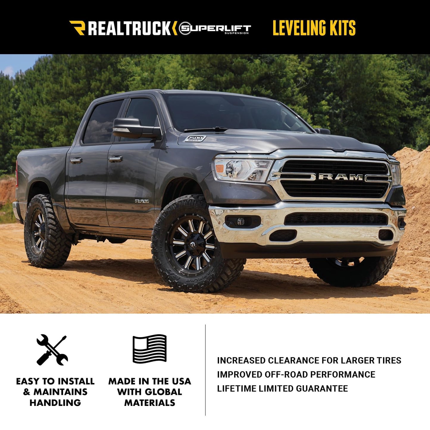 RealTruck SUPERLIFT SUSPENSION 2" Leveling Kit for Ford Bronco | Strut Spacers | 9720 | Fits 2021-2024 Ford Bronco (Does Not fit Sport Model or Sasquatch Package)