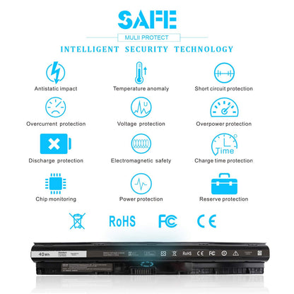 40Wh Type M5Y1K 14.8V Battery for Dell Inspiron 15 5000 3000 Series 5566 5555 5558 5559 5758 3567 3551 3552 3558 14 3451 3452 3458 5458 17 5755 5758 5759 GXVJ3 HD4J0 WKRJ2 VN3N0 P51F P47F P63F P64G